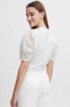Pasly Off White Broderie Anglaise Sleeved Top
