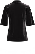 Perlina Black Velvet Touch High Neck Top