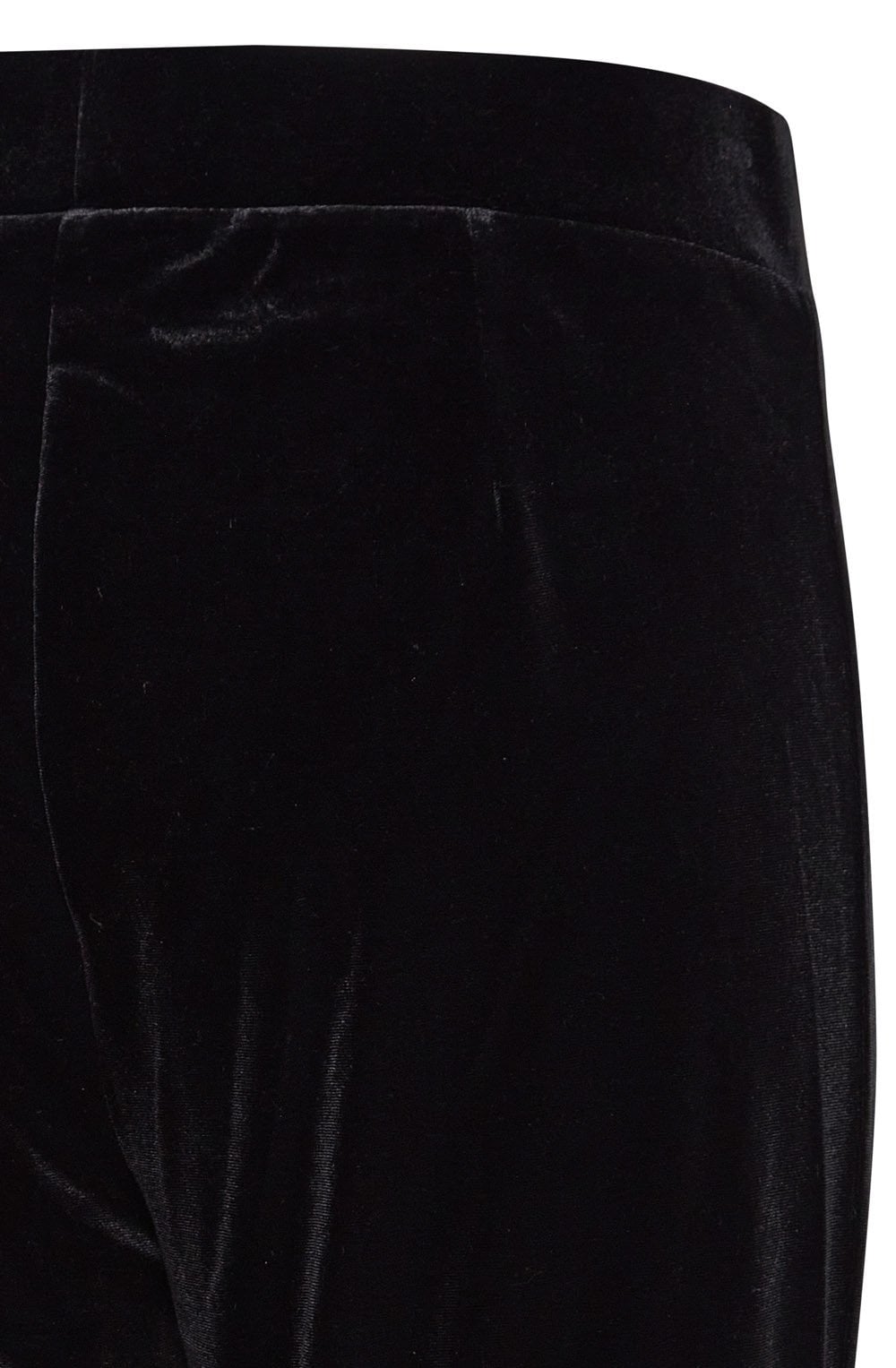 Perlina Black Velvet Touch Jersey Trousers
