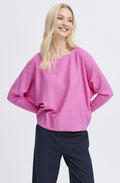 Phlox Pink Bat Wing Oversized Jumper