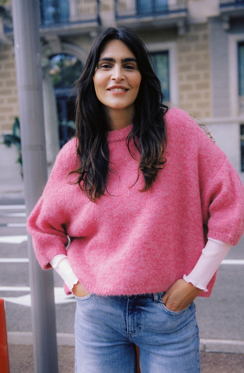 Phlox Pink Otia Loose Fit Jumper