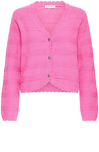 Phlox Pink Scalloped Edge Mikala Cardigan