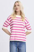 Phlox Pink Striped Summer Pullover