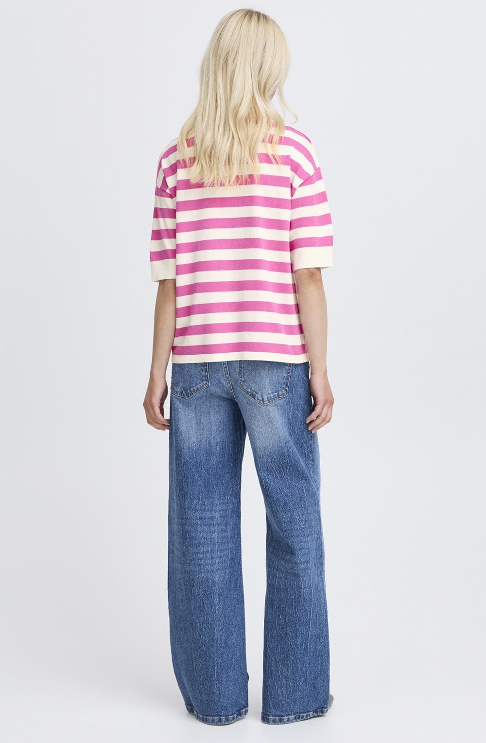 Phlox Pink Striped Summer Pullover