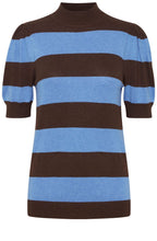 Pimba Provence and Chicory Short Sleeved Sweater