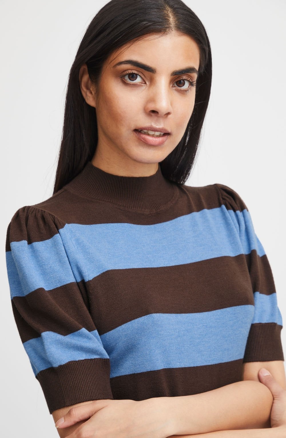 Pimba Provence and Chicory Short Sleeved Sweater