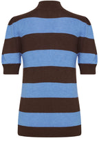 Pimba Provence and Chicory Short Sleeved Sweater