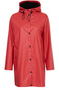 Poinsettia Long Hooded Raincoat