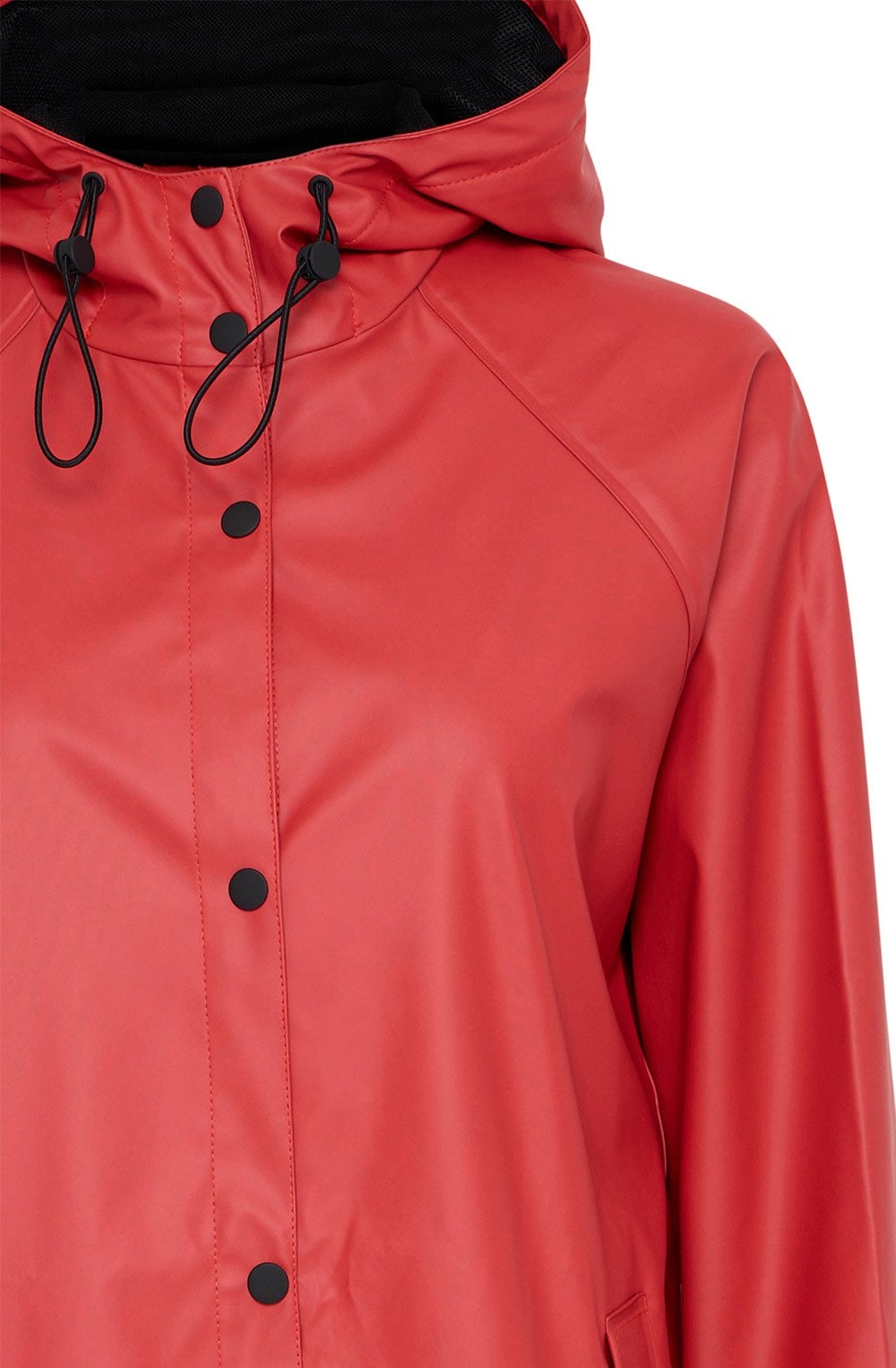 Poinsettia Long Hooded Raincoat