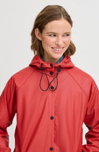 Poinsettia Long Hooded Raincoat