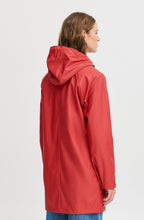 Poinsettia Long Hooded Raincoat
