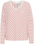 Poinsettia Stripes Batwing Sweater
