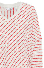 Poinsettia Stripes Batwing Sweater