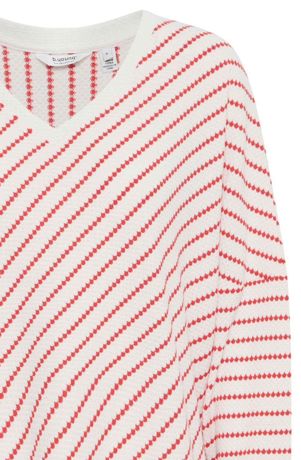 Poinsettia Stripes Batwing Sweater