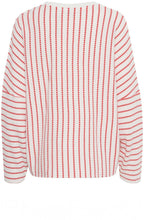 Poinsettia Stripes Batwing Sweater