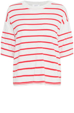 Poinsettia Stripes Knitted T Shirt