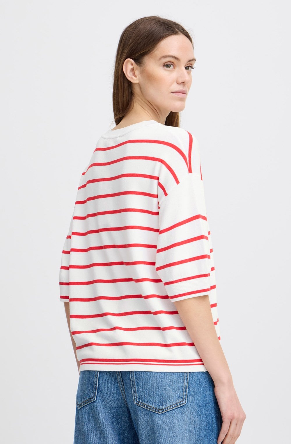Poinsettia Stripes Knitted T Shirt