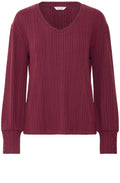 Port Royale V Neck Button Cuff Top