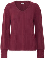 Port Royale V Neck Button Cuff Top