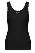 Posey Black Lace Detail Vest