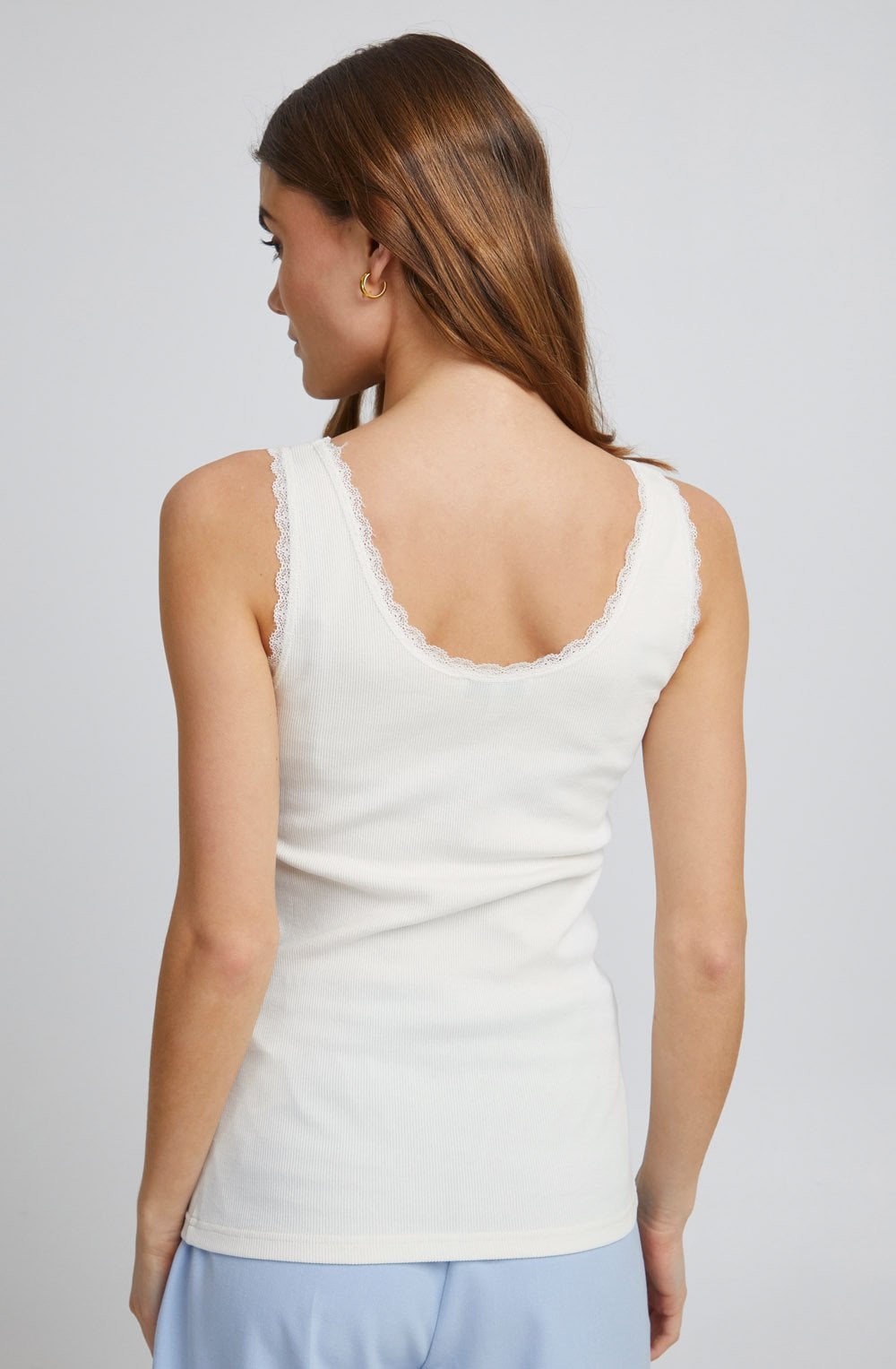 Posey Off White Lace Detail Vest
