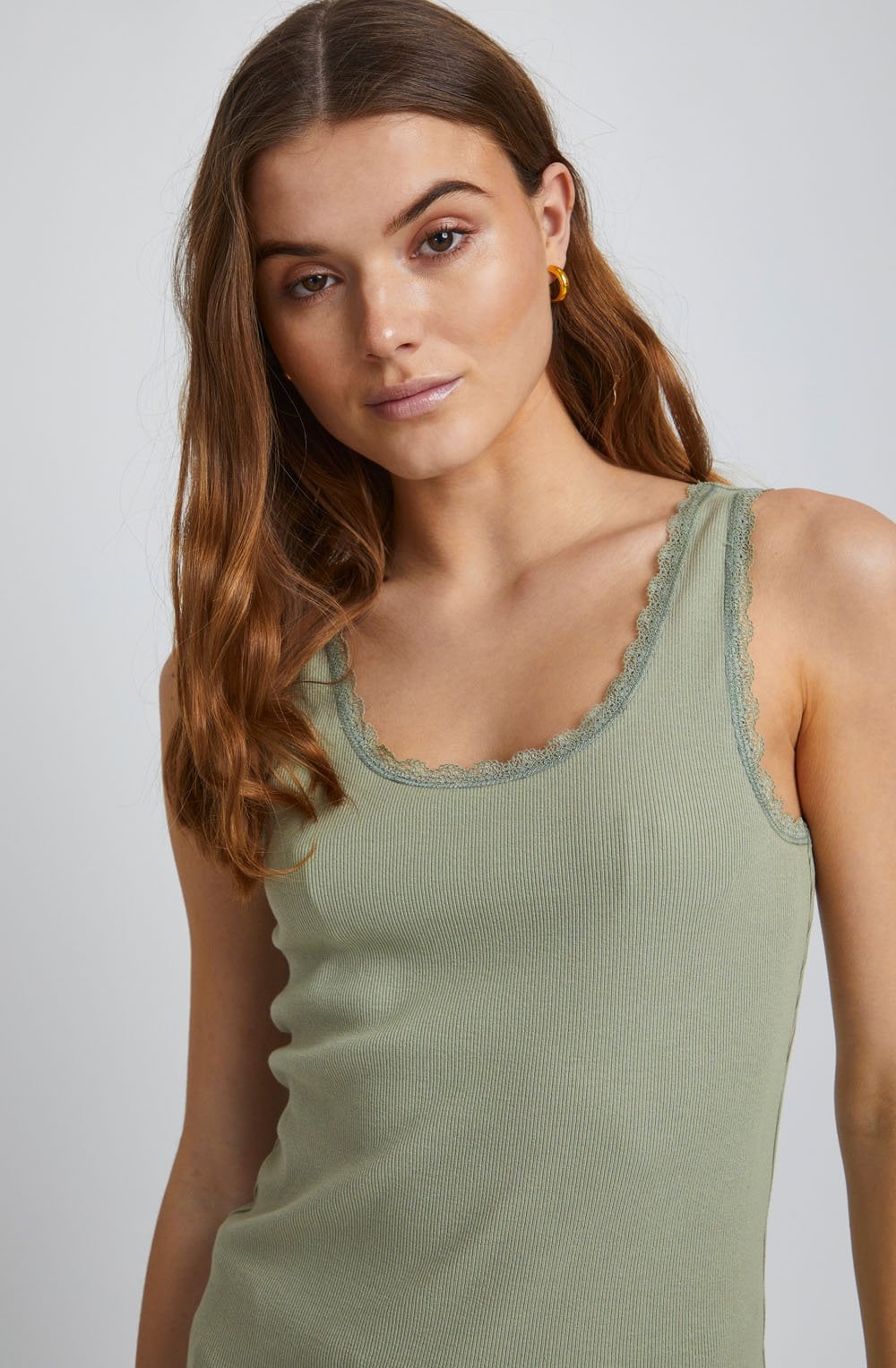 Posey Seagrass Lace Detail Vest