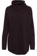 Purple Ribbed Knit Jumper