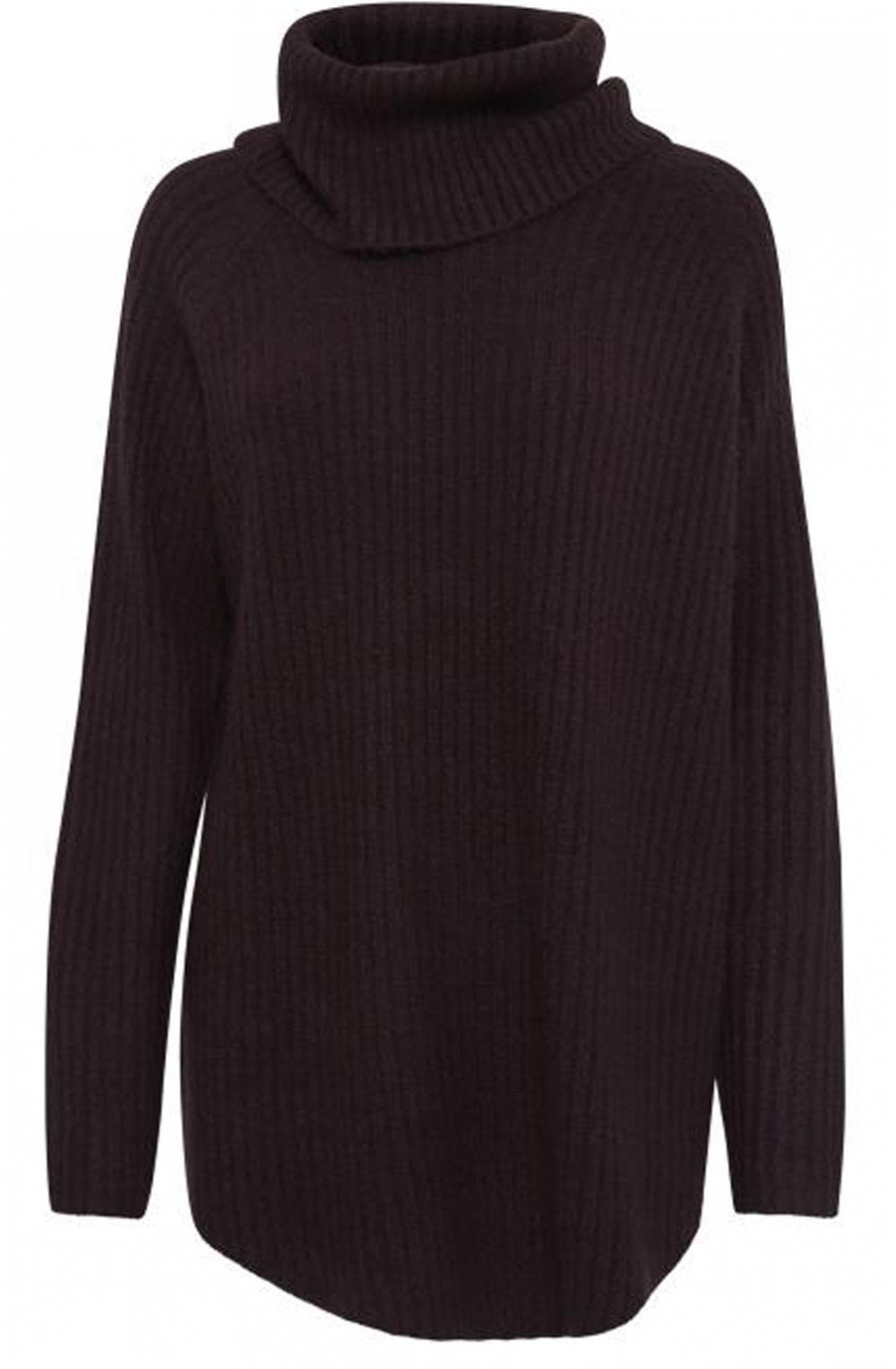 Purple Ribbed Knit Jumper
