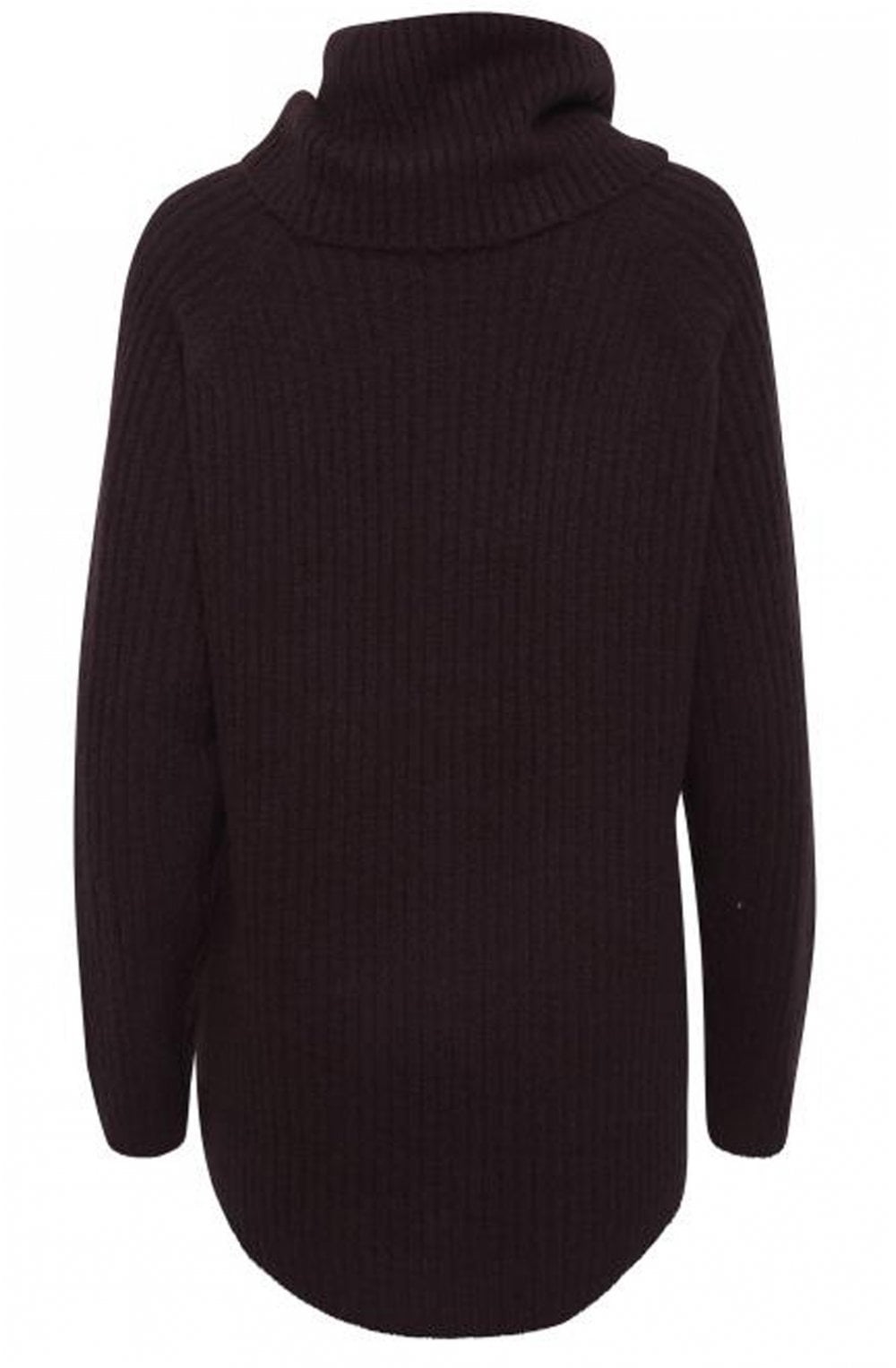 Purple Ribbed Knit Jumper