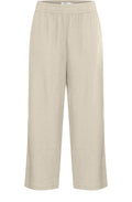 Rainy Day Hummus Linen Mix Cropped Trousers