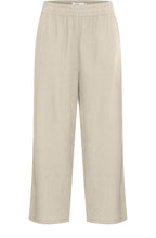 Rainy Day Hummus Linen Mix Cropped Trousers