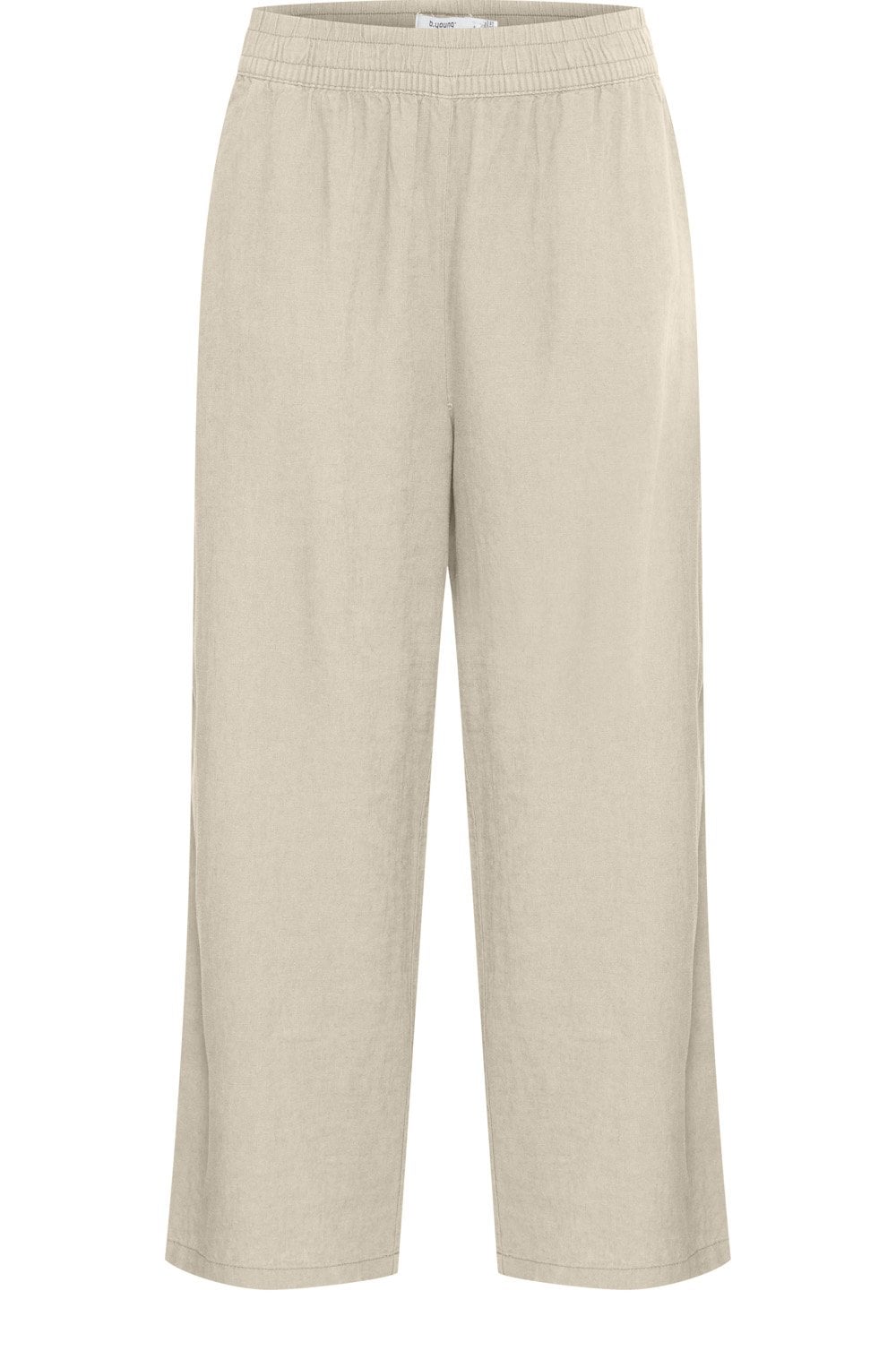 Rainy Day Hummus Linen Mix Cropped Trousers