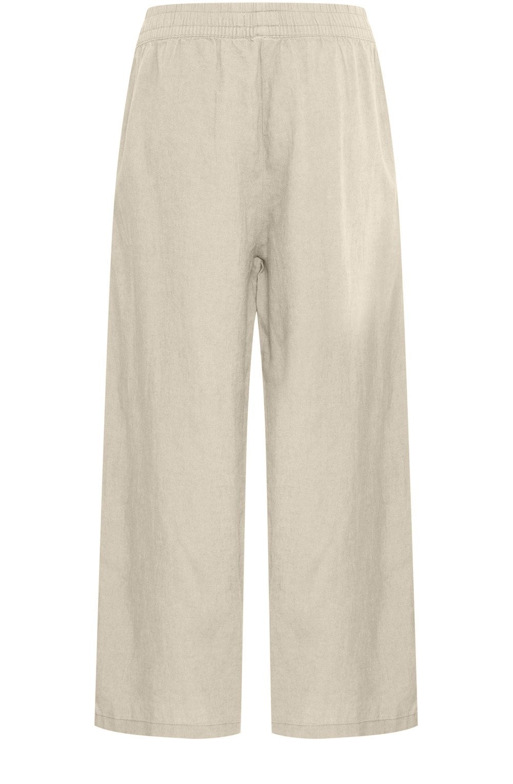 Rainy Day Hummus Linen Mix Cropped Trousers