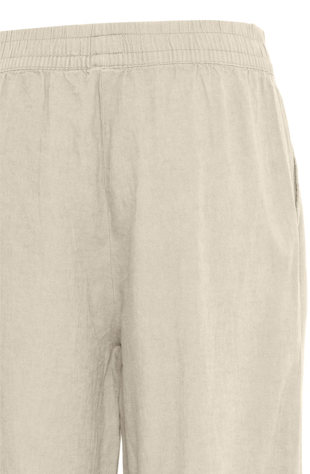Rainy Day Hummus Linen Mix Cropped Trousers