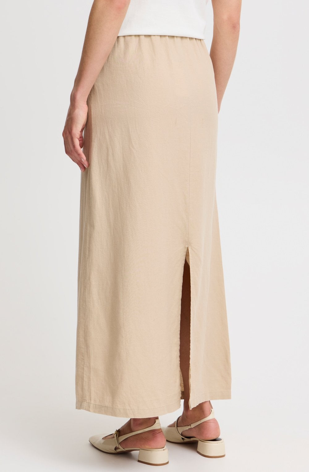 Rainy Day Hummus Linen Mix Skirt