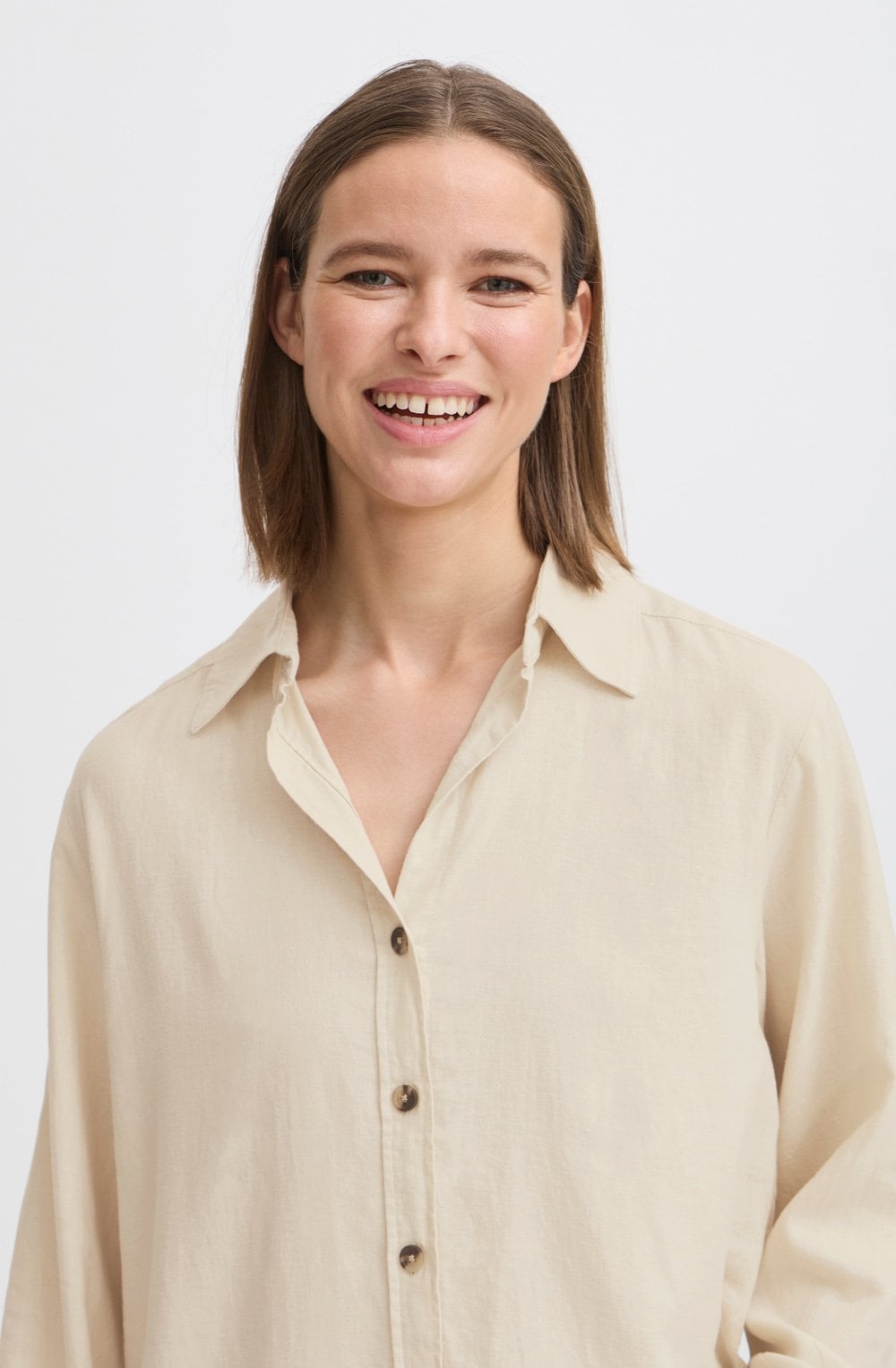 Rainy Day Linen Mix Oversized Shirt