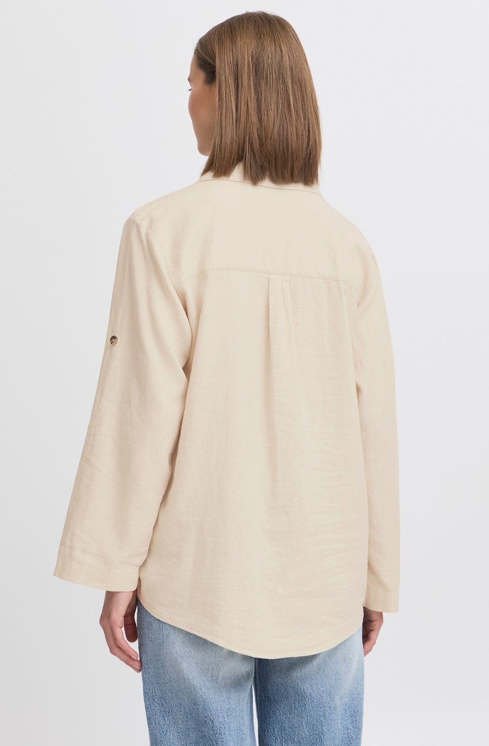 Rainy Day Linen Mix Oversized Shirt