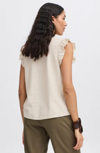 Rainy Day Linen Mix Ruffle Sleeve Shirt