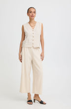 Rainy Day Melange Linen Mix Cropped Trousers
