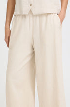 Rainy Day Melange Linen Mix Cropped Trousers