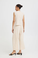 Rainy Day Melange Linen Mix Cropped Trousers