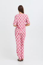 Raspberry Rose Medallion Tunic Neck Blouse