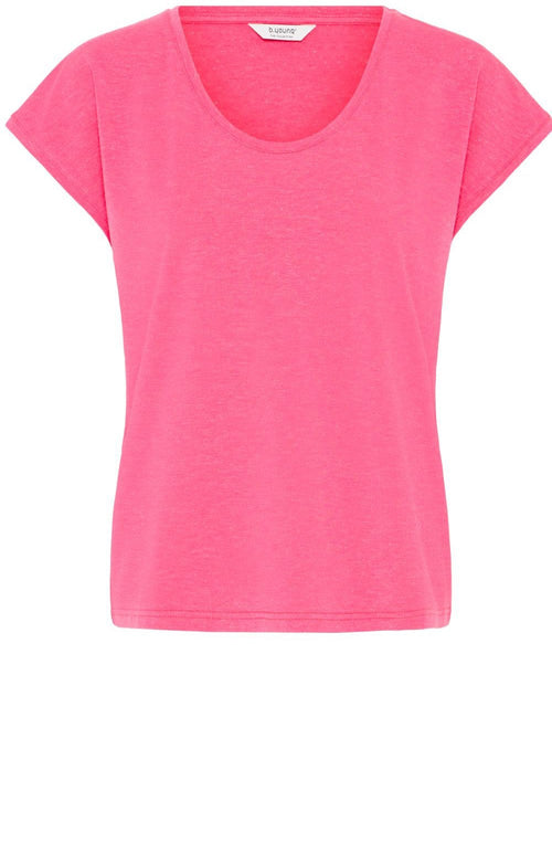 Raspberry Rose Melange Shimmer T Shirt