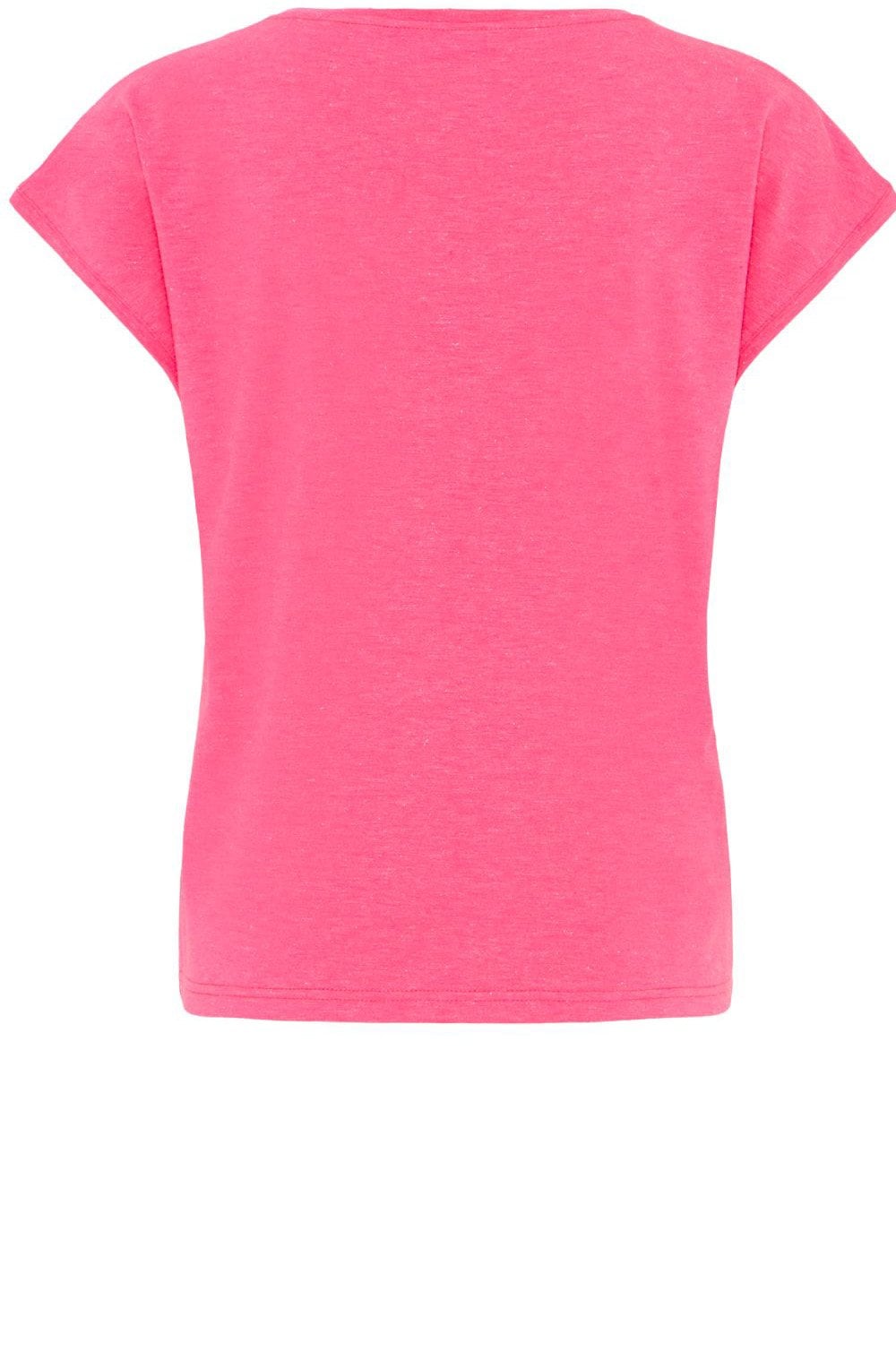 Raspberry Rose Melange Shimmer T Shirt