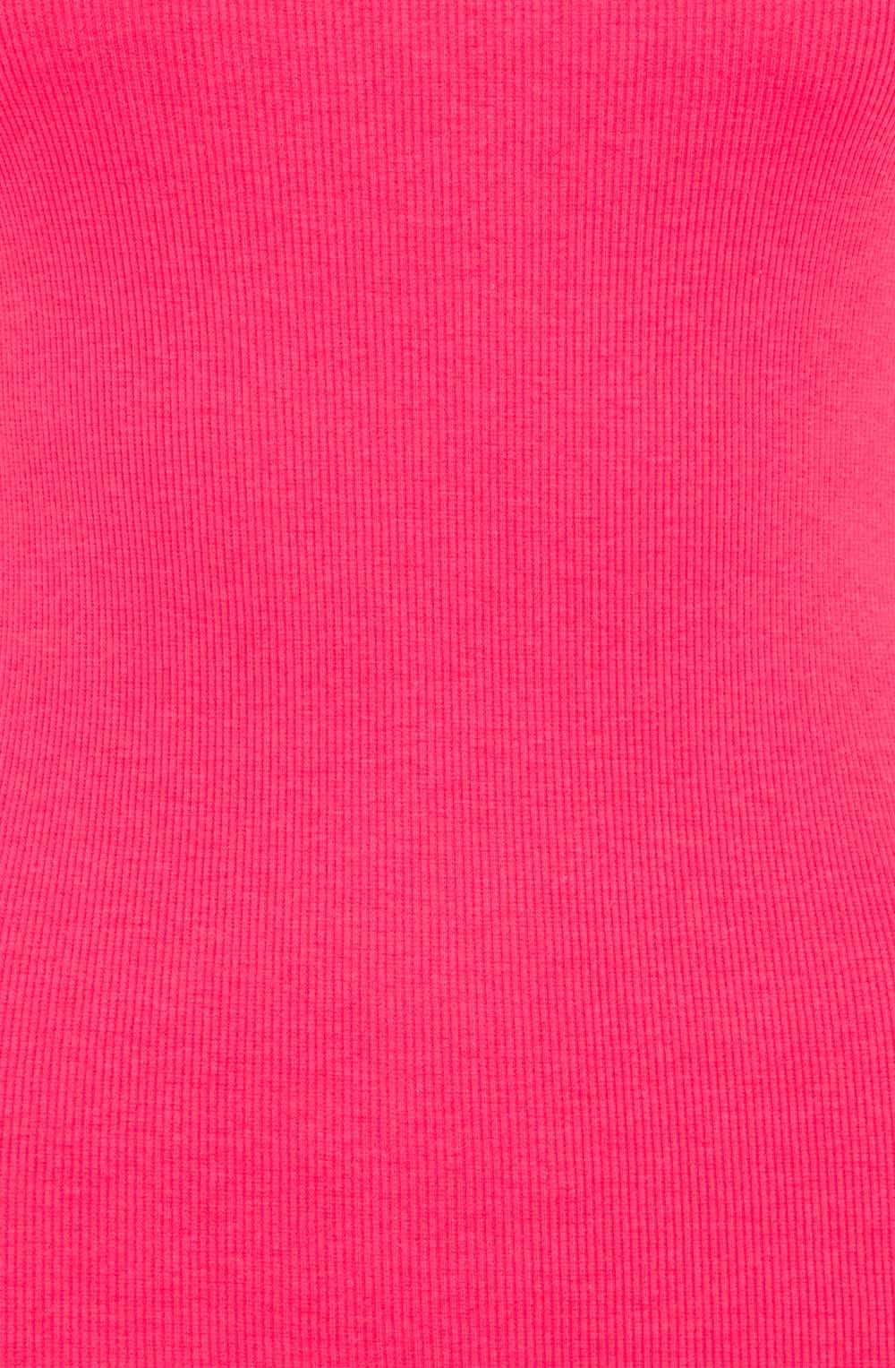 Raspberry Sorbet Fine Ribbed T Shirt