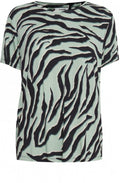 Rillo Blue Zebra Print T Shirt