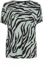 Rillo Blue Zebra Print T Shirt