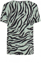 Rillo Blue Zebra Print T Shirt