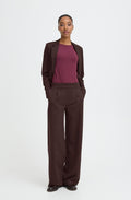 Rizetta Java Brown Wide Leg Trousers