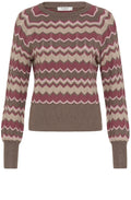 Roan Rouge Chevron Fine Knit Jumper